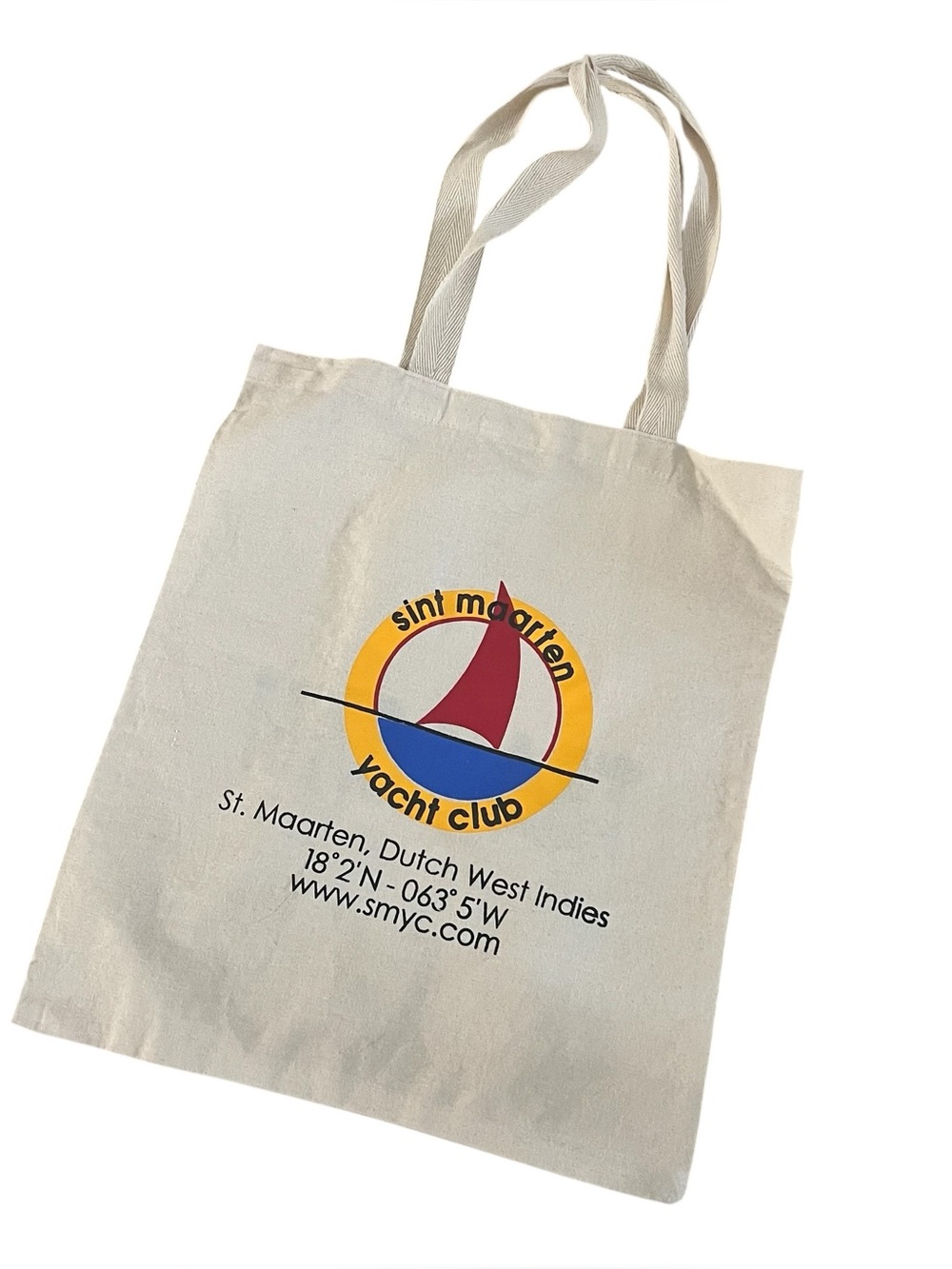 Sint Maarten Yacht Club Canvas Tote Bag Team SXM St. Maarten Souvenir